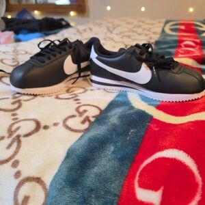 Nike Black and White Classic Cortez Sneakers - Men's